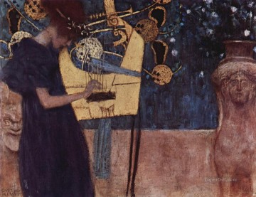 Die Musik Symbolism Gustav Klimt Oil Paintings